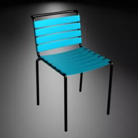 Simple Chair Plastic Back 3d model