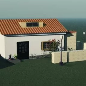 Mediterranean Roof House 3d model