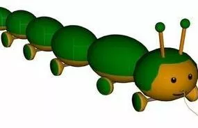 Caterpillar Train Kid Toy 3d model