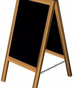 Black Sign Board Easel 3d model