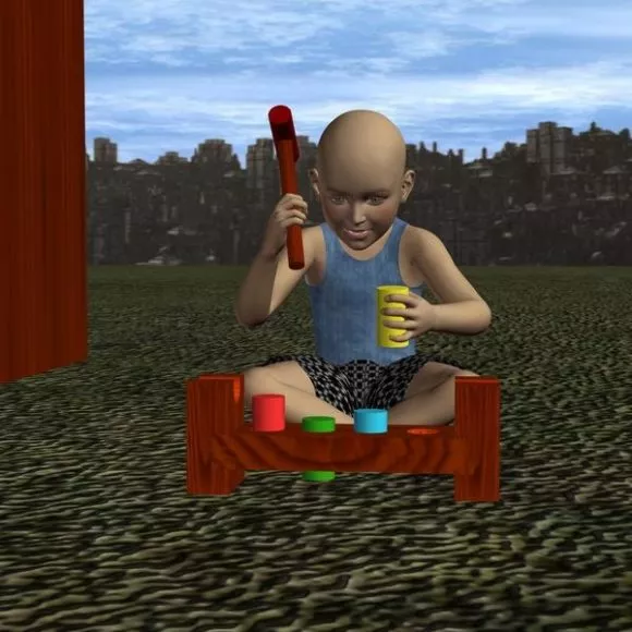 Boy With Hat Character 3d model