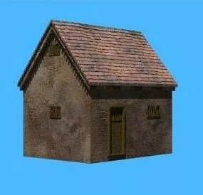 Chinese Cottage House Building 3d model