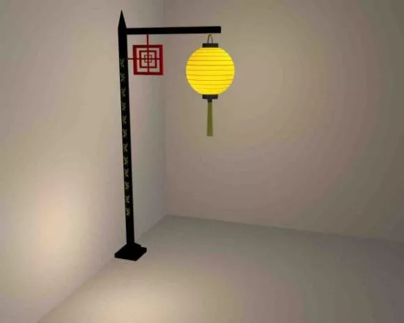 Chinese Antique Lantern Column 3d model Chinese Antique Lantern Column 3d model