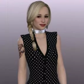 Short Hair Girl Character 3d model