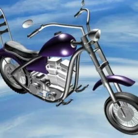 Classic Chopper Bike 3d model