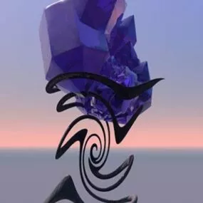 Crystals Swirl Shape 3d model