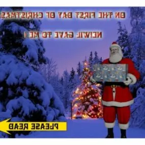 Santa Claus With Gift Christmas Scene 3d model