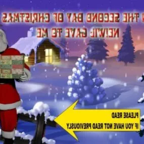 Christmas Village Scene With Santa Claus 3d model