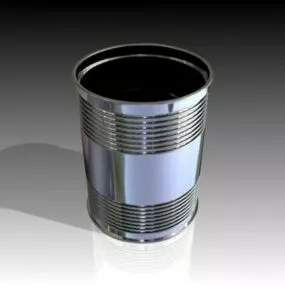 Chrome Pen Holder 3d model
