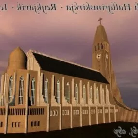 Hallgrimskirkja Church Building 3d model