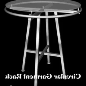 Circular Garment Rack Furniture 3d model