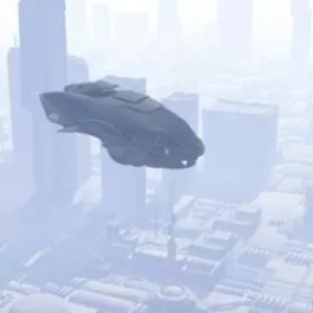 City Patrol Futuristic Vehicle 3d model