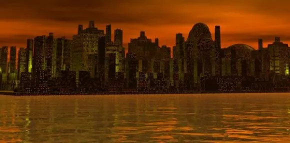 Downtown City Building Scenery 3d model