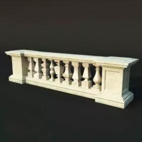 Classic Balustrade Handrail 3d model