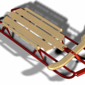 Christmas Classic Sled Cart 3d model