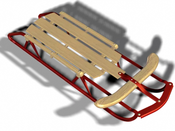Dog Sled Transport 3d model