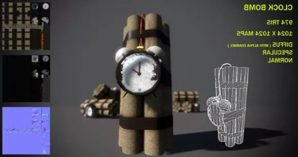 Fat Man Nuke Bomb 3d model