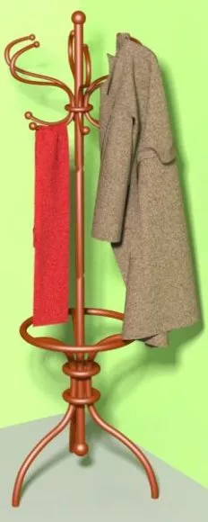 Fur Coat With Hanger Stand 3d model Fur Coat With Hanger Stand 3d model