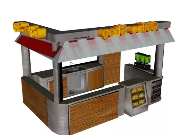 Street Coffee Shop 3d model Street Coffee Shop 3d model
