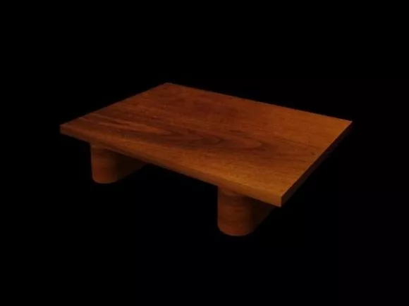 Low Coffee Table Red Wood 3d model Low Coffee Table Red Wood 3d model