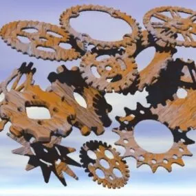 Rustic Cog Wheels 3d model