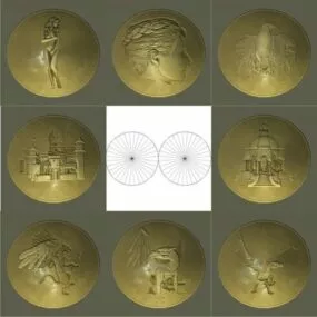 Golden Coin Kit 3d model