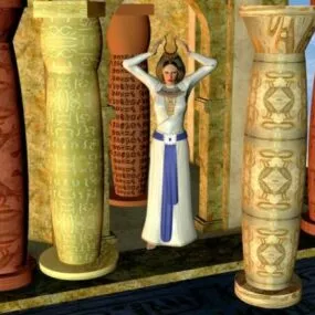 Egyptian Princess Character 3d model