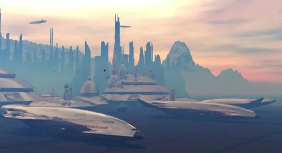 Hunter Vehicle Futuristic Aircraft 3d model