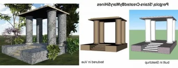 Stone Pergola Structure Vintage Style 3d model Stone Pergola Structure Vintage Style 3d model
