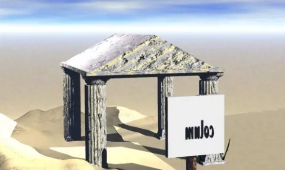 Desert Pavilion With Column 3d model Desert Pavilion With Column 3d model