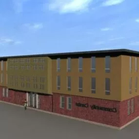 Community Center Building 3d model