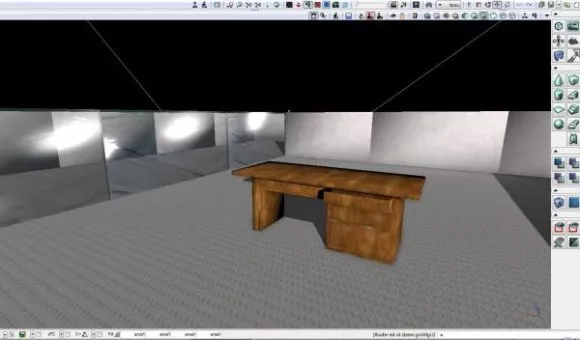 Simple Work Table With Two Drawers 3d model