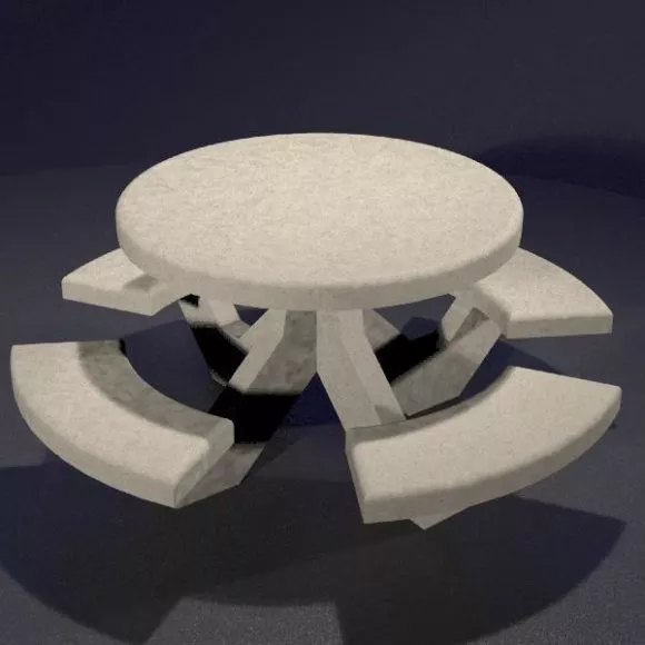 Drawing Table With Chair And Lamp 3d model