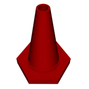 Traffic Cone Plastic Material 3d model