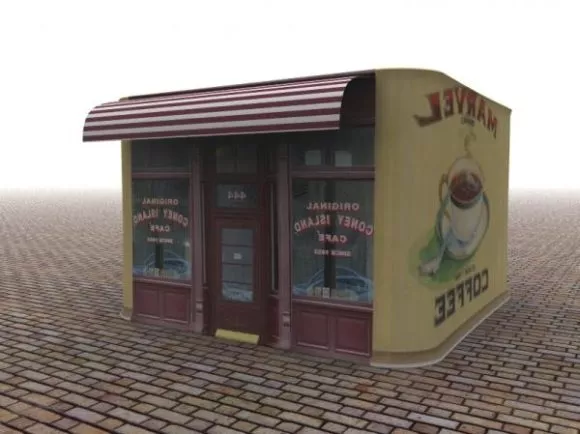Rock Building Inside Space 3d model