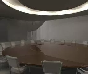 Modern Conference Room With Round Ceiling 3d model