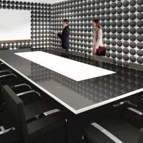 Conference Table Marble Finish 3d model