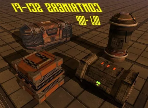 Container Station Scifi Building 3d model Container Station Scifi Building 3d model