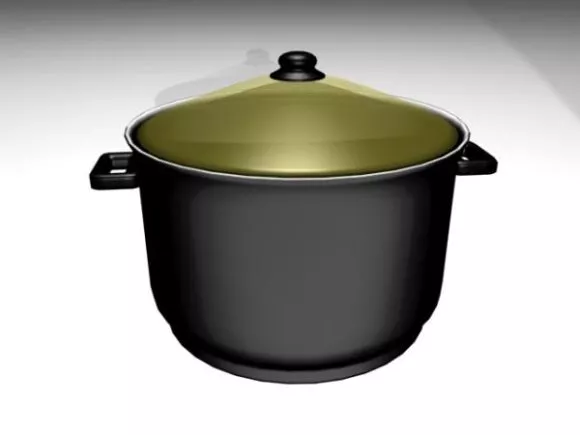 Cooking Pot With Cap 3d model Cooking Pot With Cap 3d model