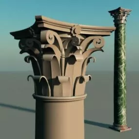 Classic Corinthian Column 3d model