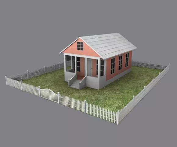 House Building Contemporary Style 3d model