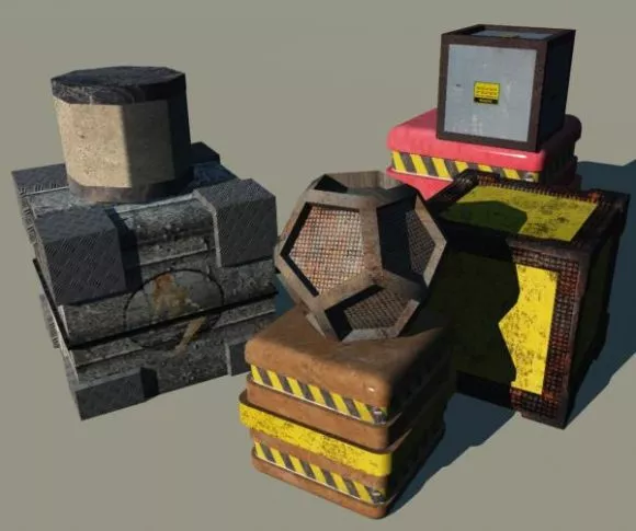 Crate Set 3d model Crate Set 3d model