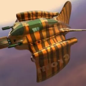 Blaster Futuristic Spacecraft 3d model