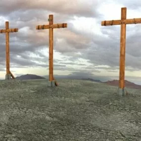 Cross Grave Decoration 3d model
