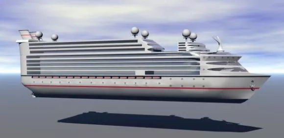 Modern Large Cruise Ship 3d model Modern Large Cruise Ship 3d model