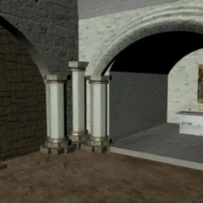 Mediterranean House Building 3d model