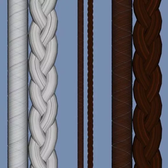 Curl Braid Wire 3d model Curl Braid Wire 3d model