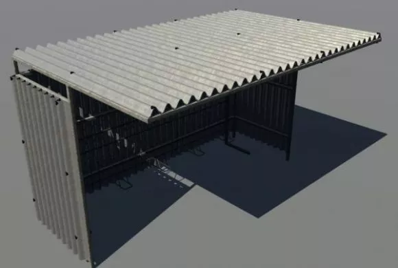 Cycle Shed Structure 3d model Cycle Shed Structure 3d model