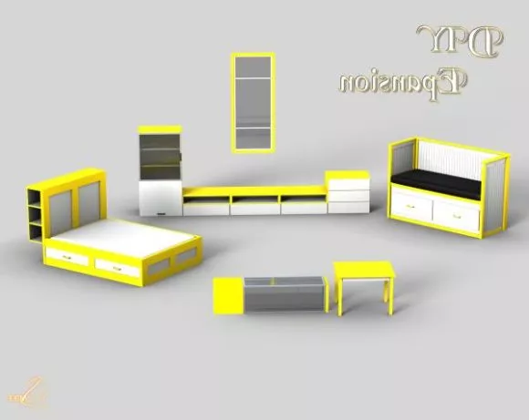 Textile Sofa With Pillow 3d model