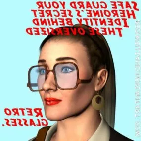 Beauty Girl Character With Glasses 3d model
